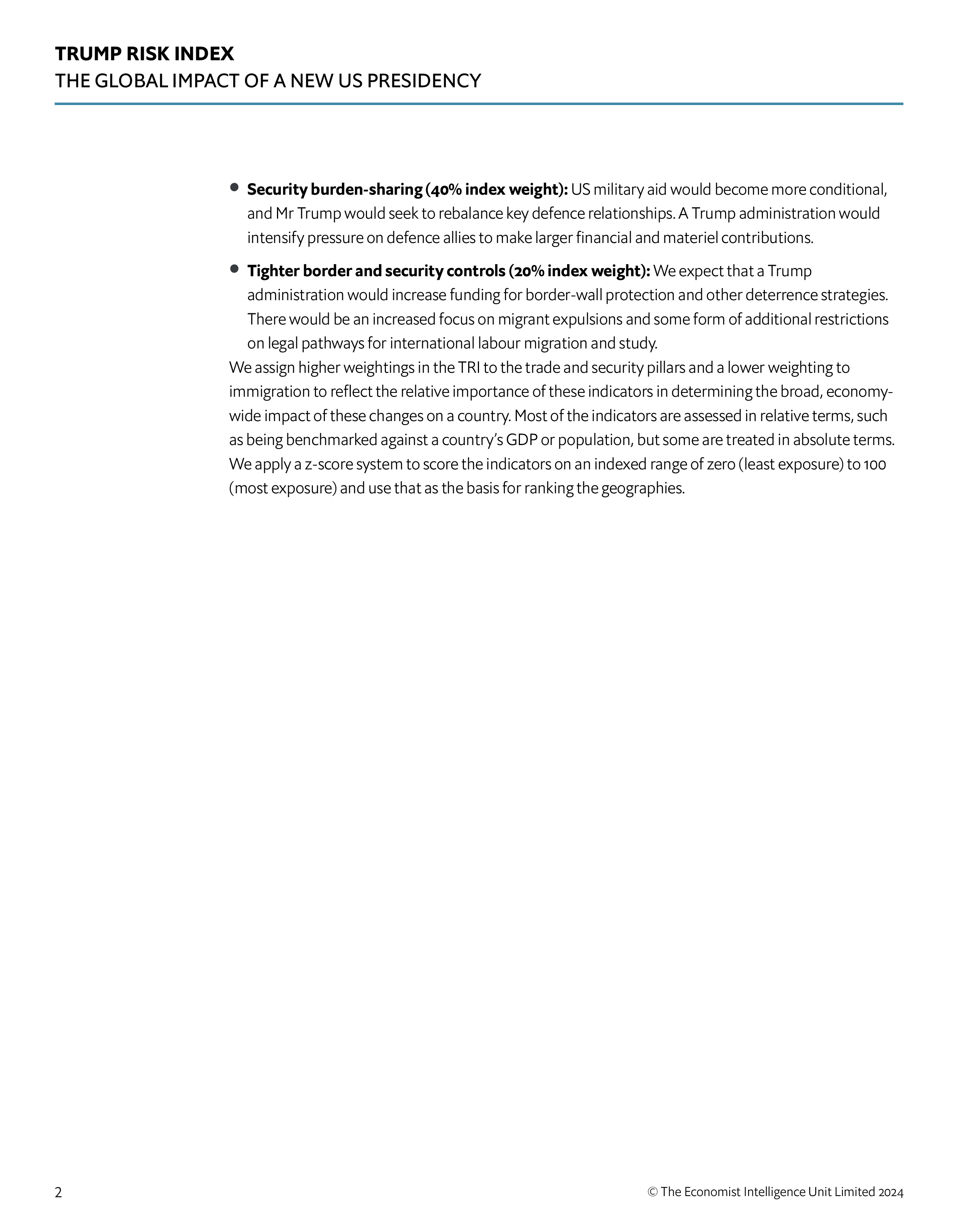 经济学人智库2024特朗普风险指数报告-特朗普再次当选美国总统的全球影响英文版16页